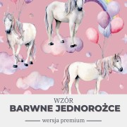kołdra obciążeniowa wzór barwne jednorożce.jpg