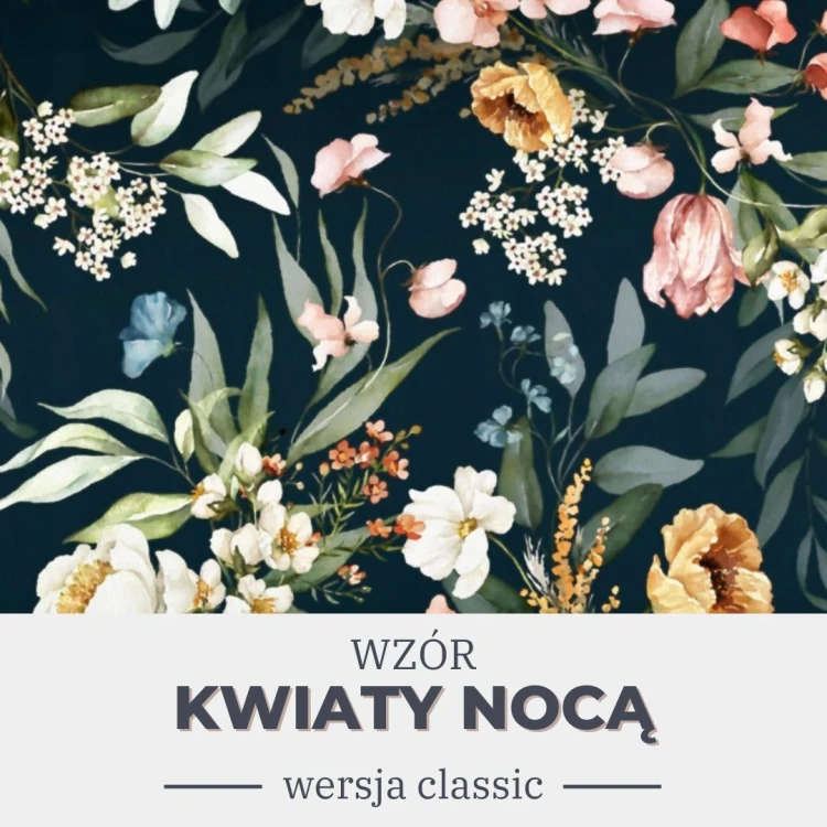 kołdra obciążeniowa wzór kwiaty nocą.jpg